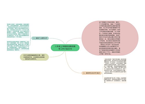 八年级上学期英语教师教学工作计划2019