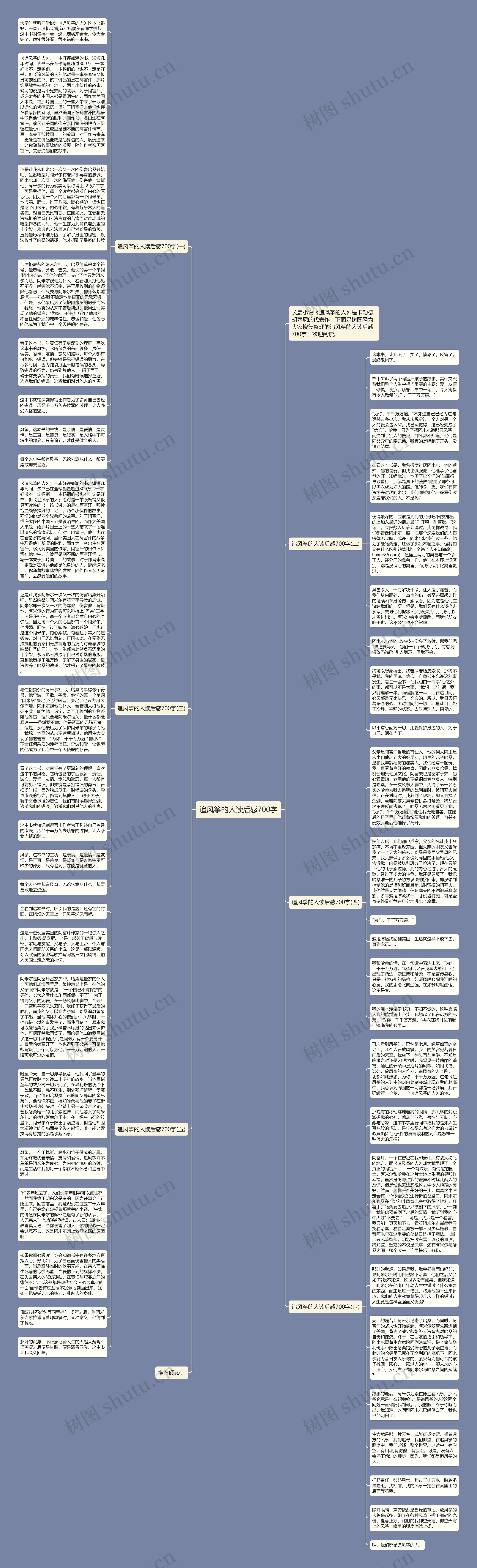 追风筝的人读后感700字思维导图