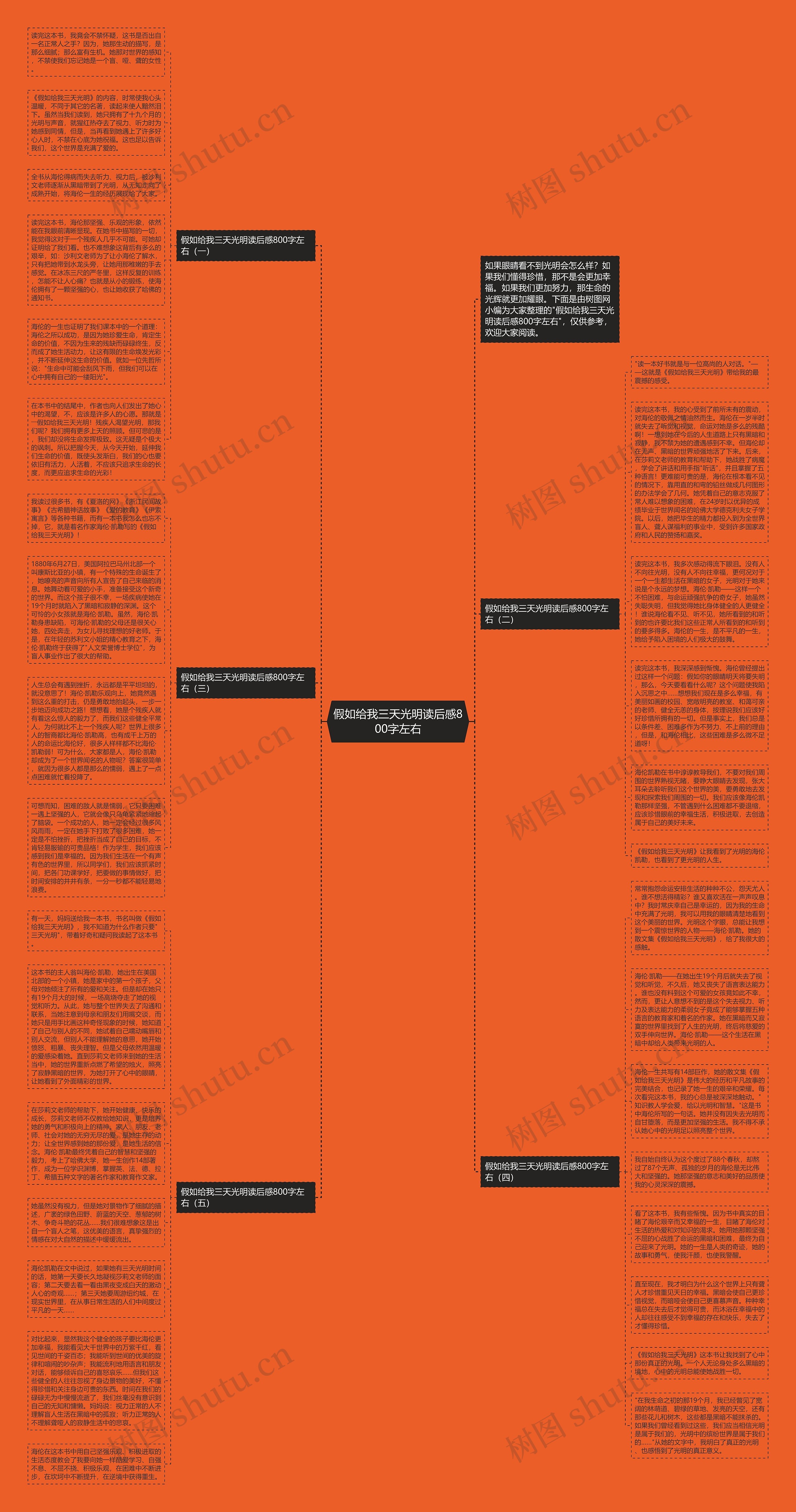假如给我三天光明读后感800字左右思维导图