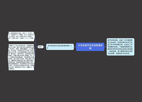 大学生细节决定成败演讲稿