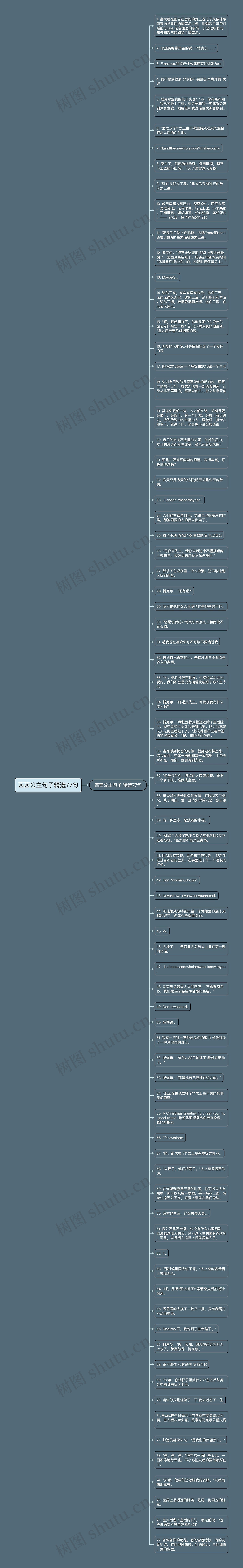 茜茜公主句子精选77句思维导图