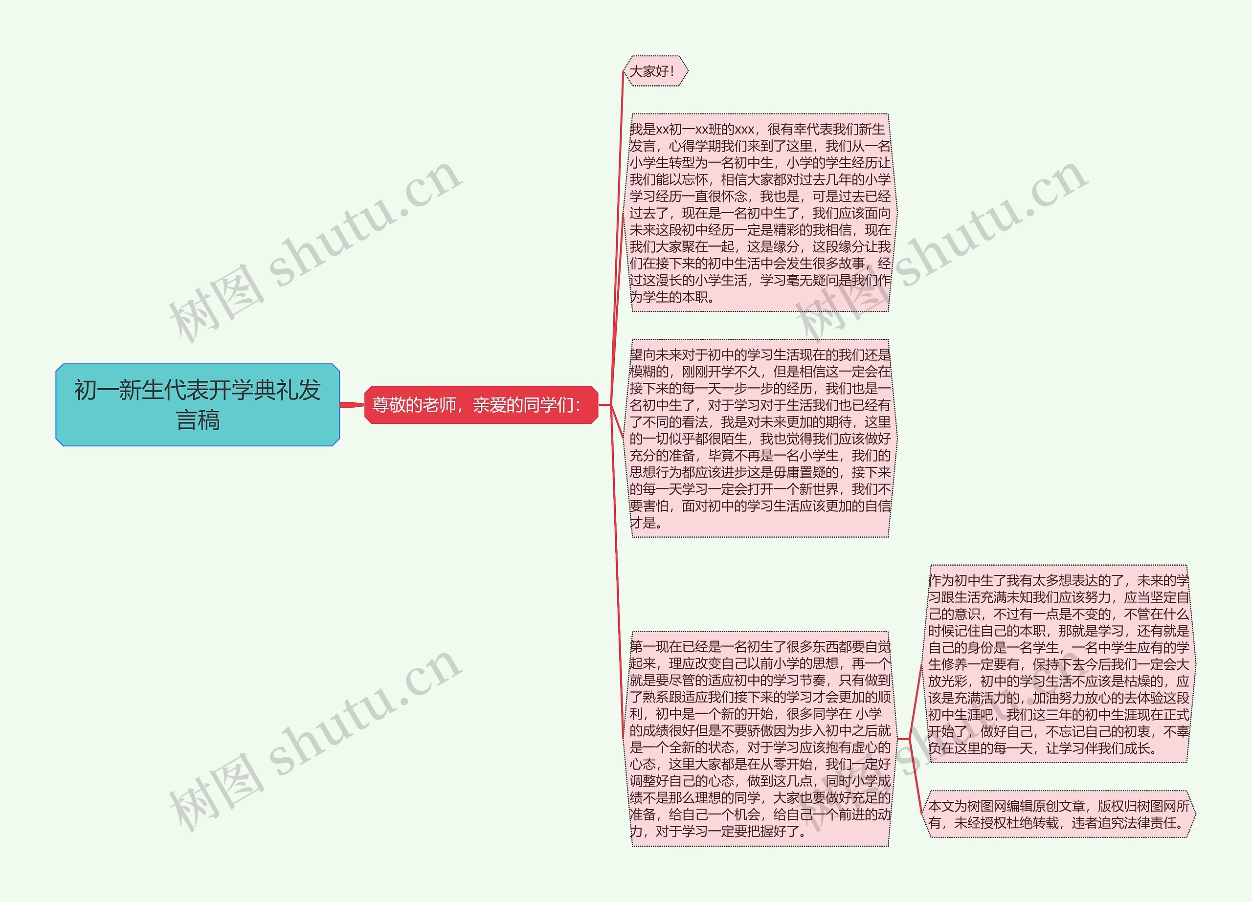 初一新生代表开学典礼发言稿