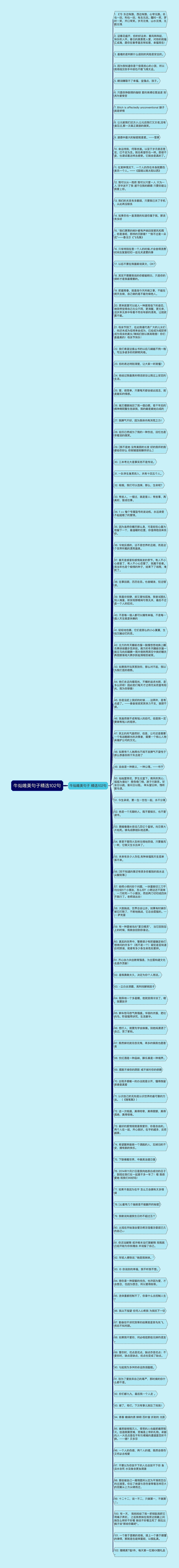 牛灿唯美句子精选102句思维导图