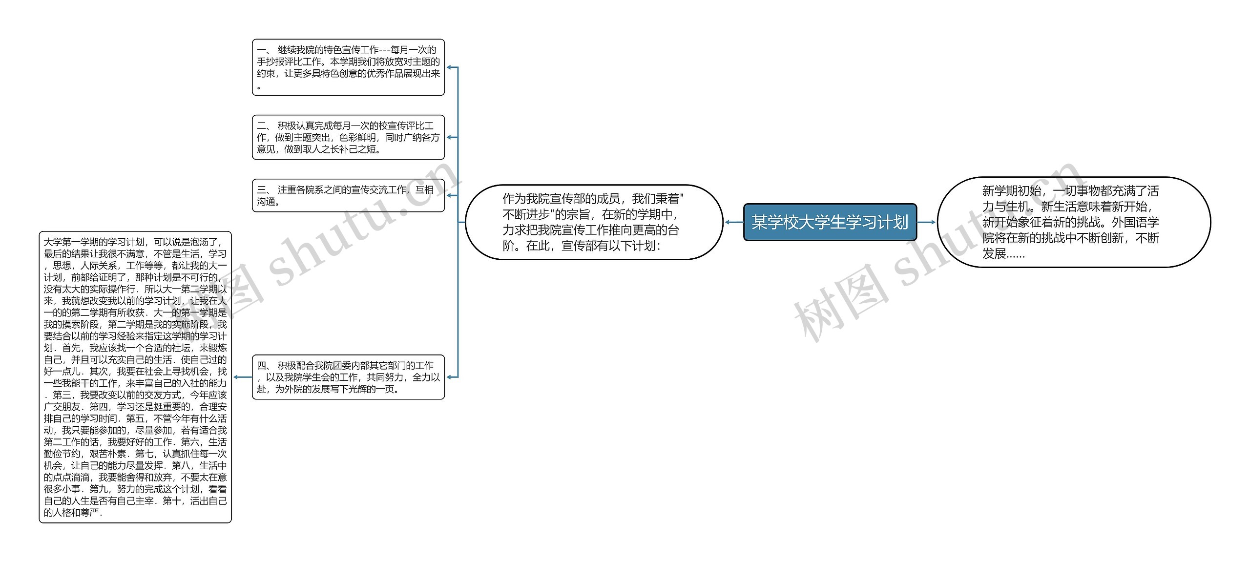 某学校大学生学习计划