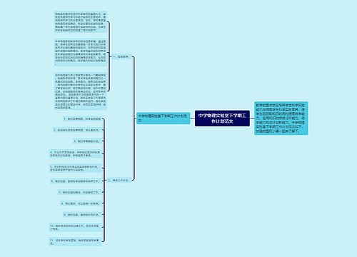 中学物理实验室下学期工作计划范文