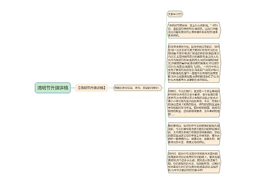 清明节升旗讲稿