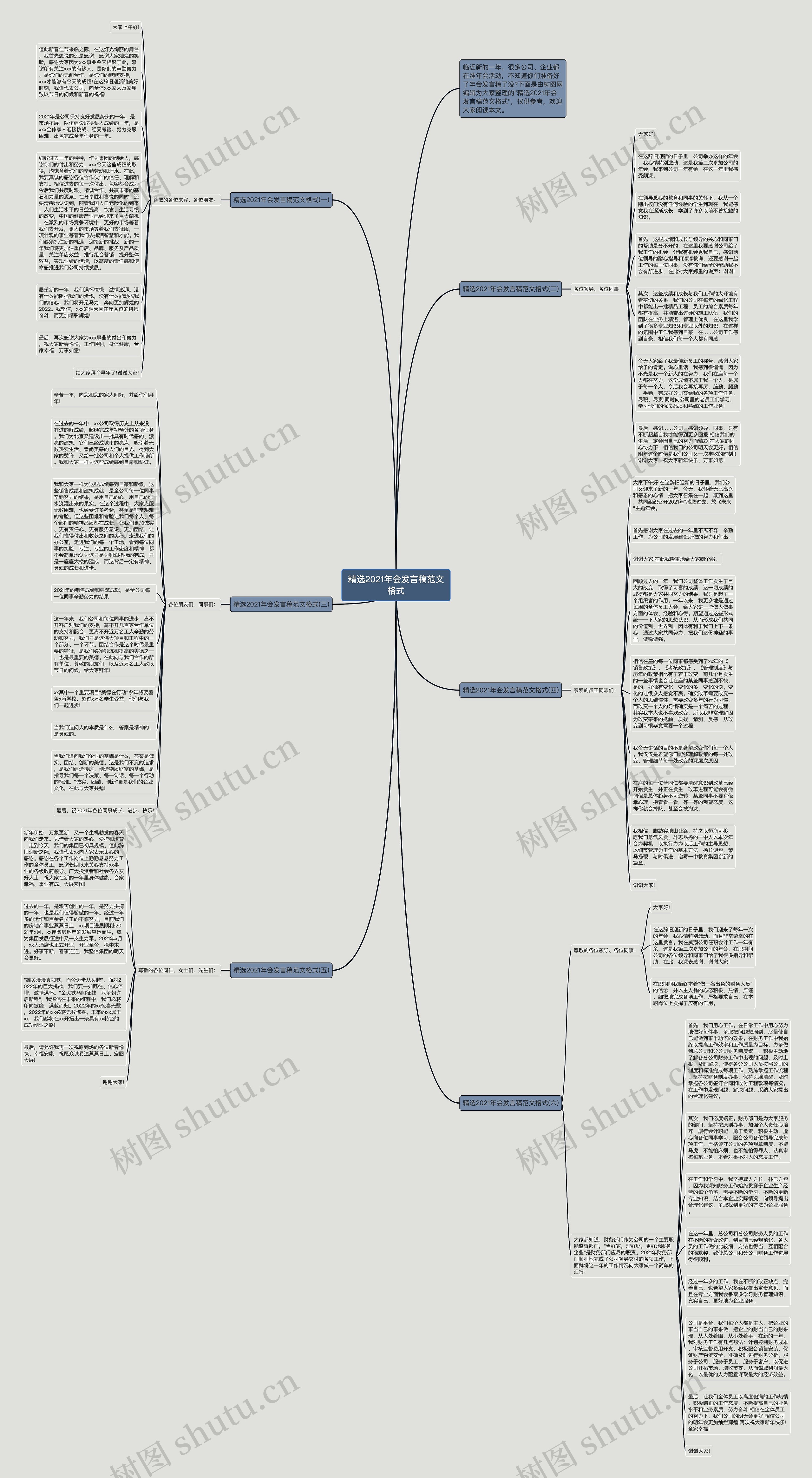 精选2021年会发言稿范文格式思维导图