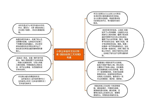 小学五年级作文500字：读《假如给我三天光明》有感