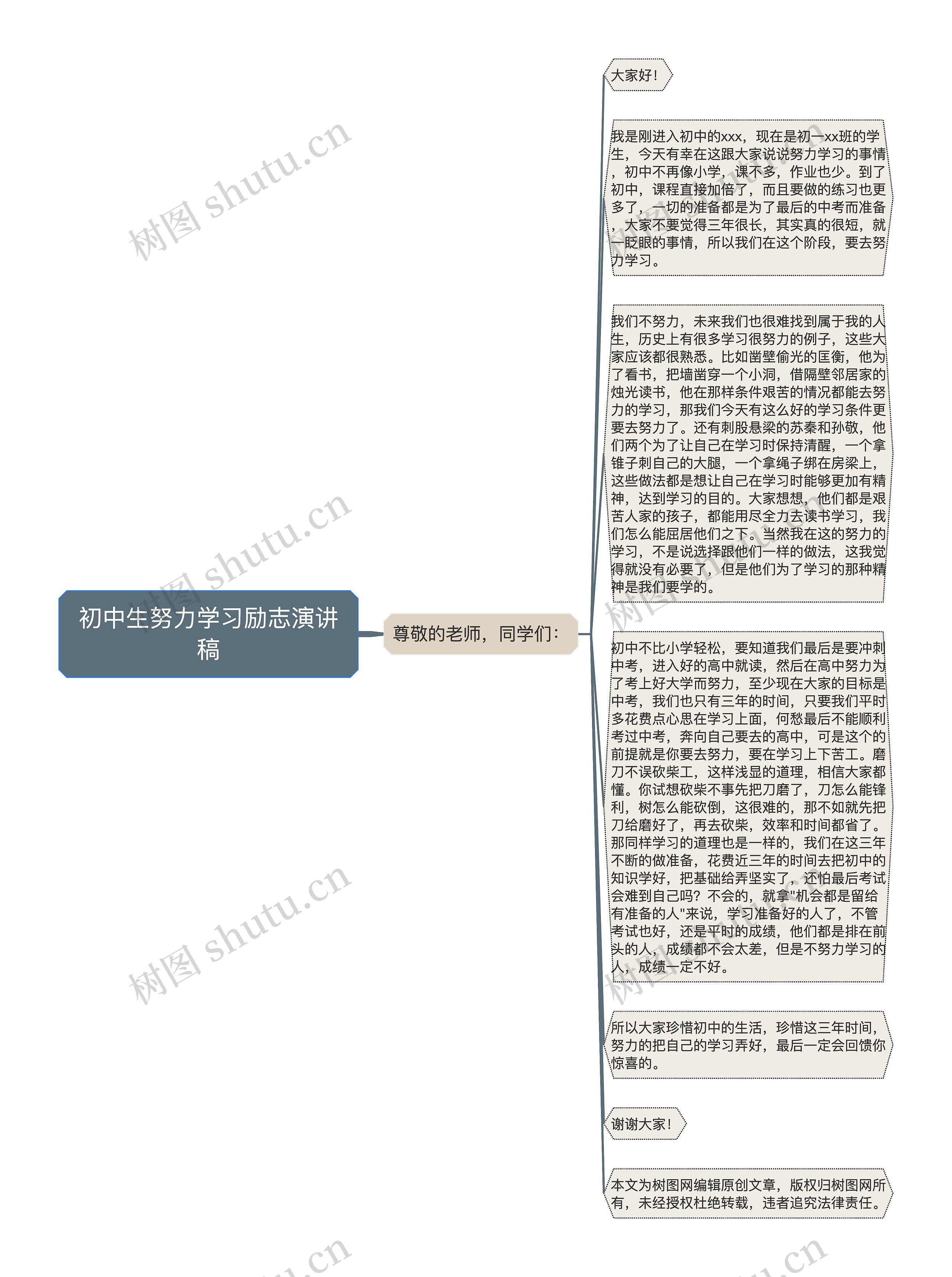 初中生努力学习励志演讲稿