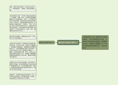 夏洛的网读后感范文