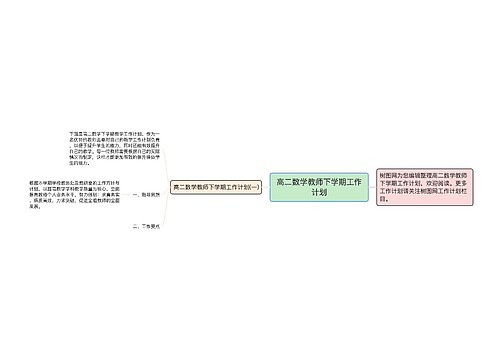 高二数学教师下学期工作计划