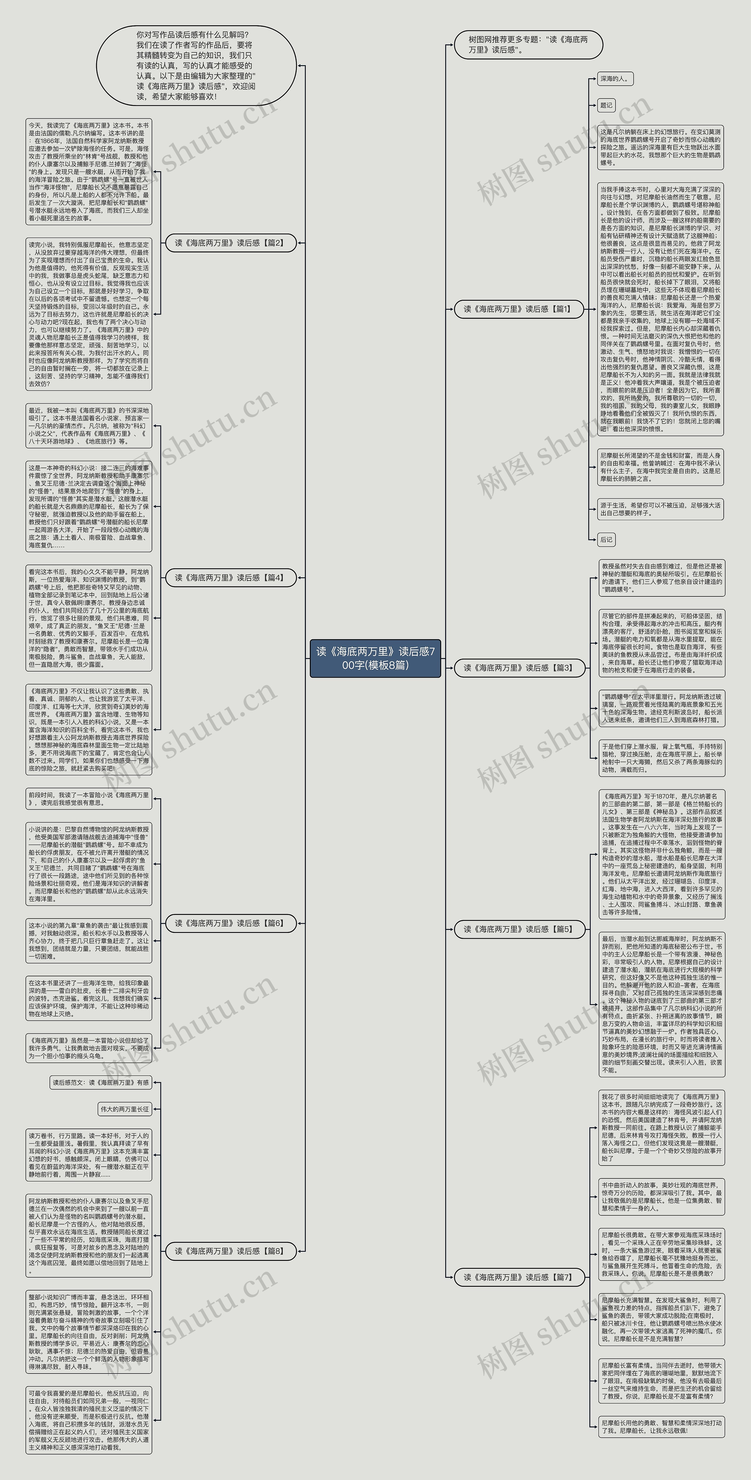 读《海底两万里》读后感700字(8篇)思维导图