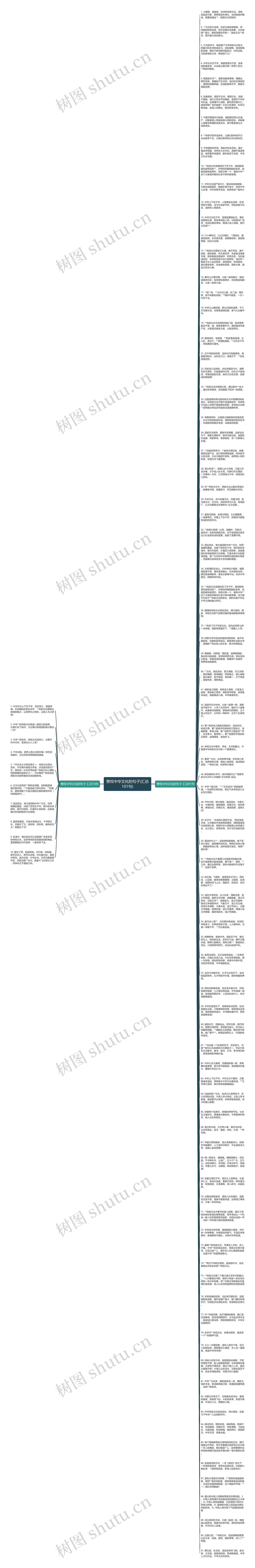赞叹中华文化的句子(汇总101句)思维导图