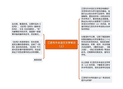 江西专升本语文文学常识（上）