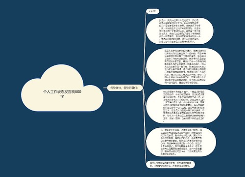 个人工作表态发言稿800字