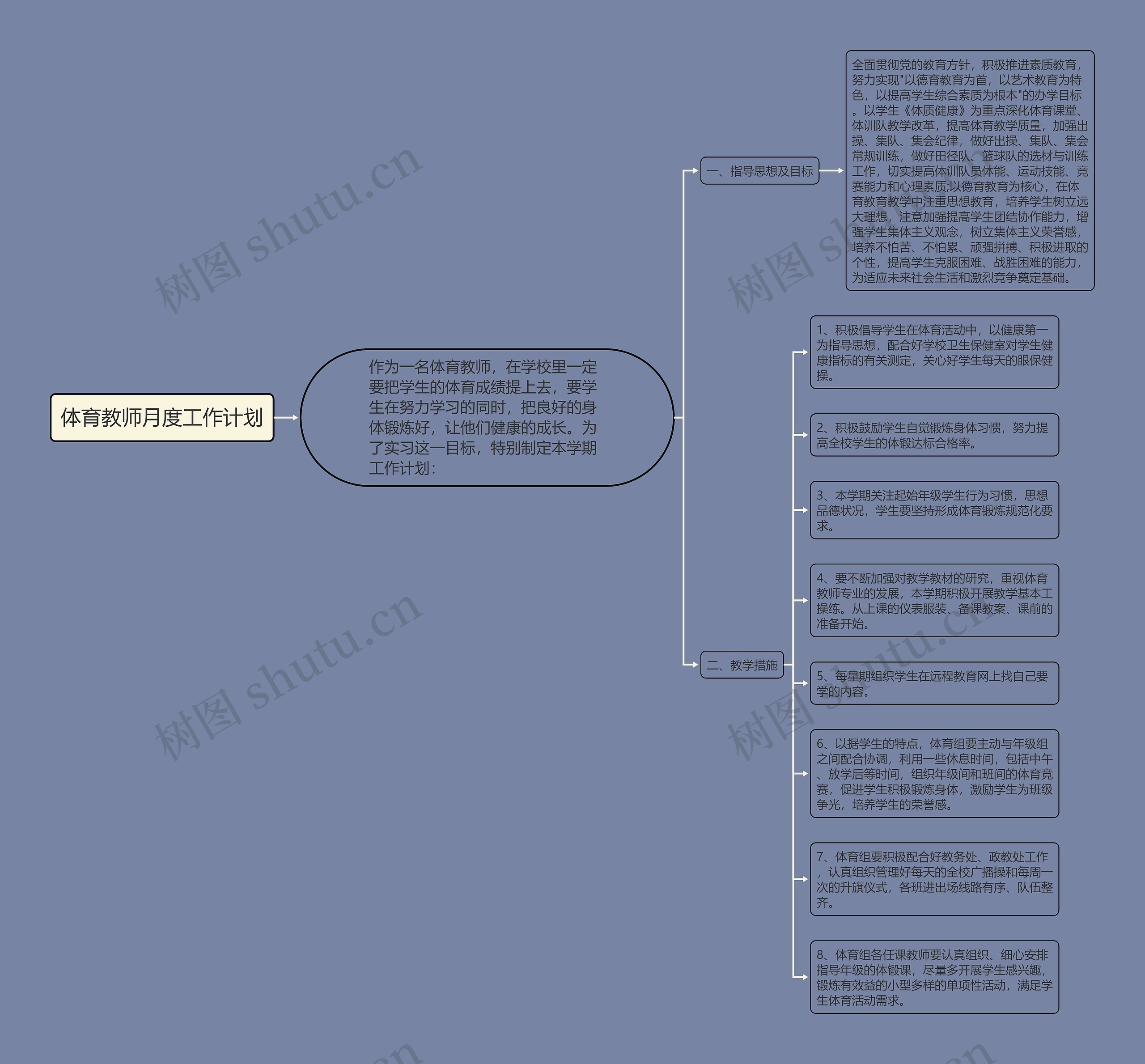 体育教师月度工作计划