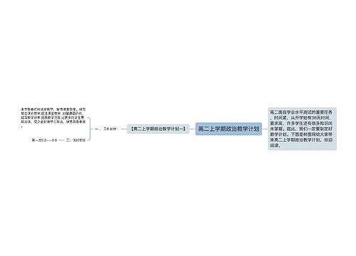 高二上学期政治教学计划