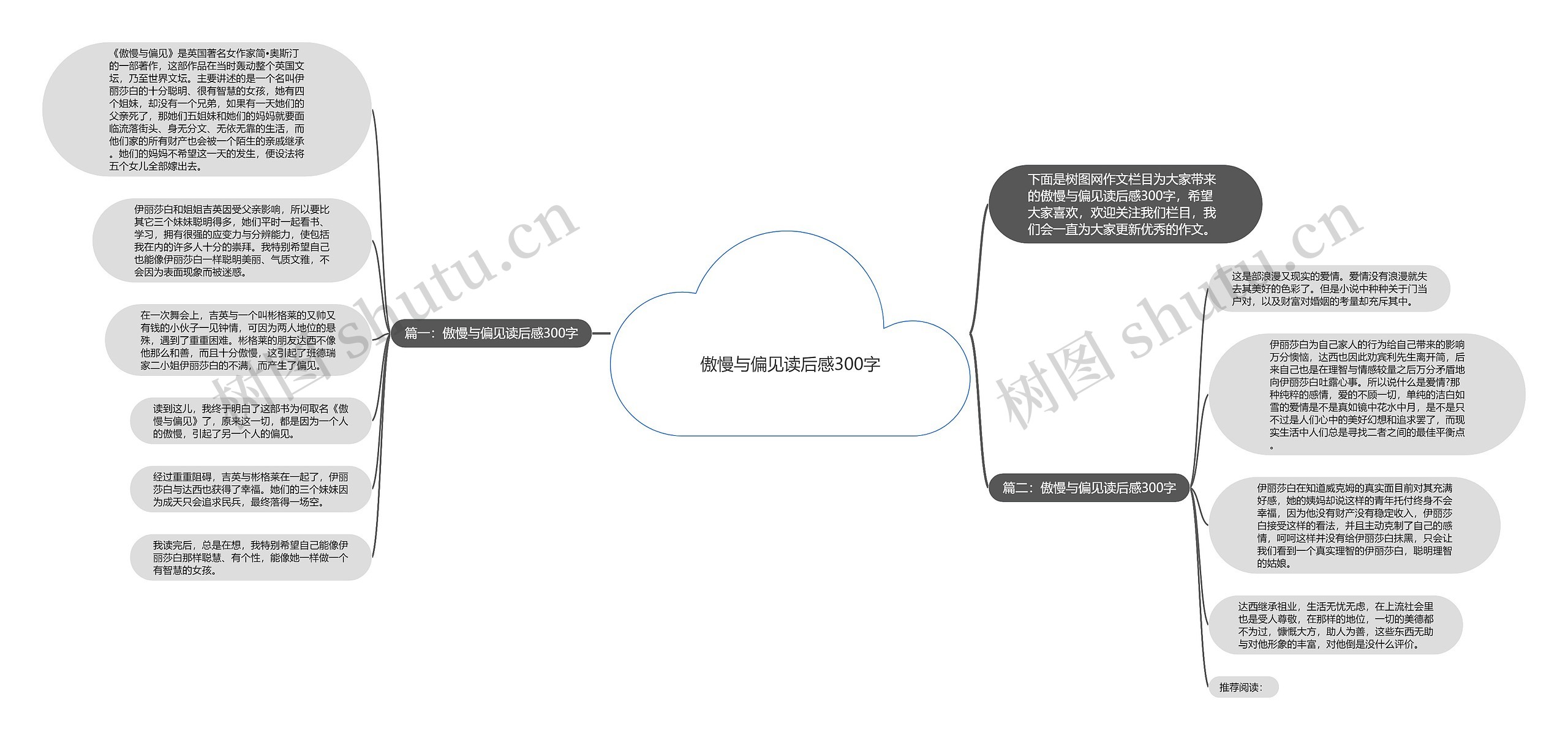 傲慢与偏见读后感300字思维导图