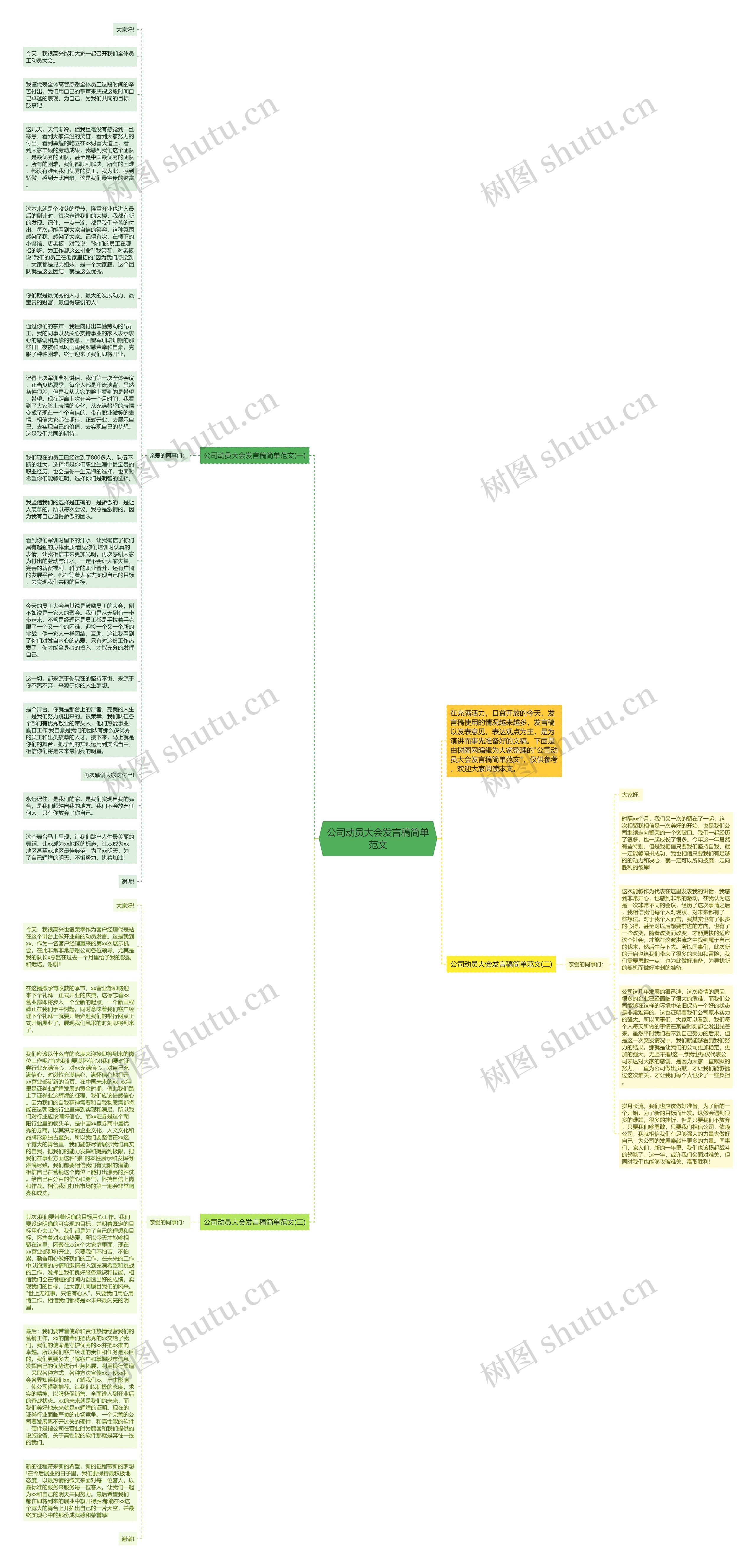 公司动员大会发言稿简单范文思维导图