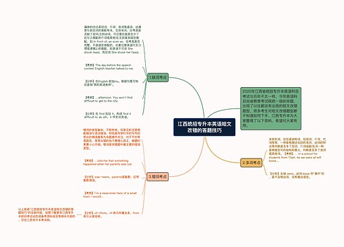 江西统招专升本英语短文改错的答题技巧