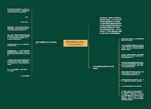 想就读英国顶尖名校,GCSE是必须考么? 想就读英国顶尖名校,GCSE是必须考么?