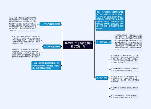 2020初一下学期英语教师教学工作计划