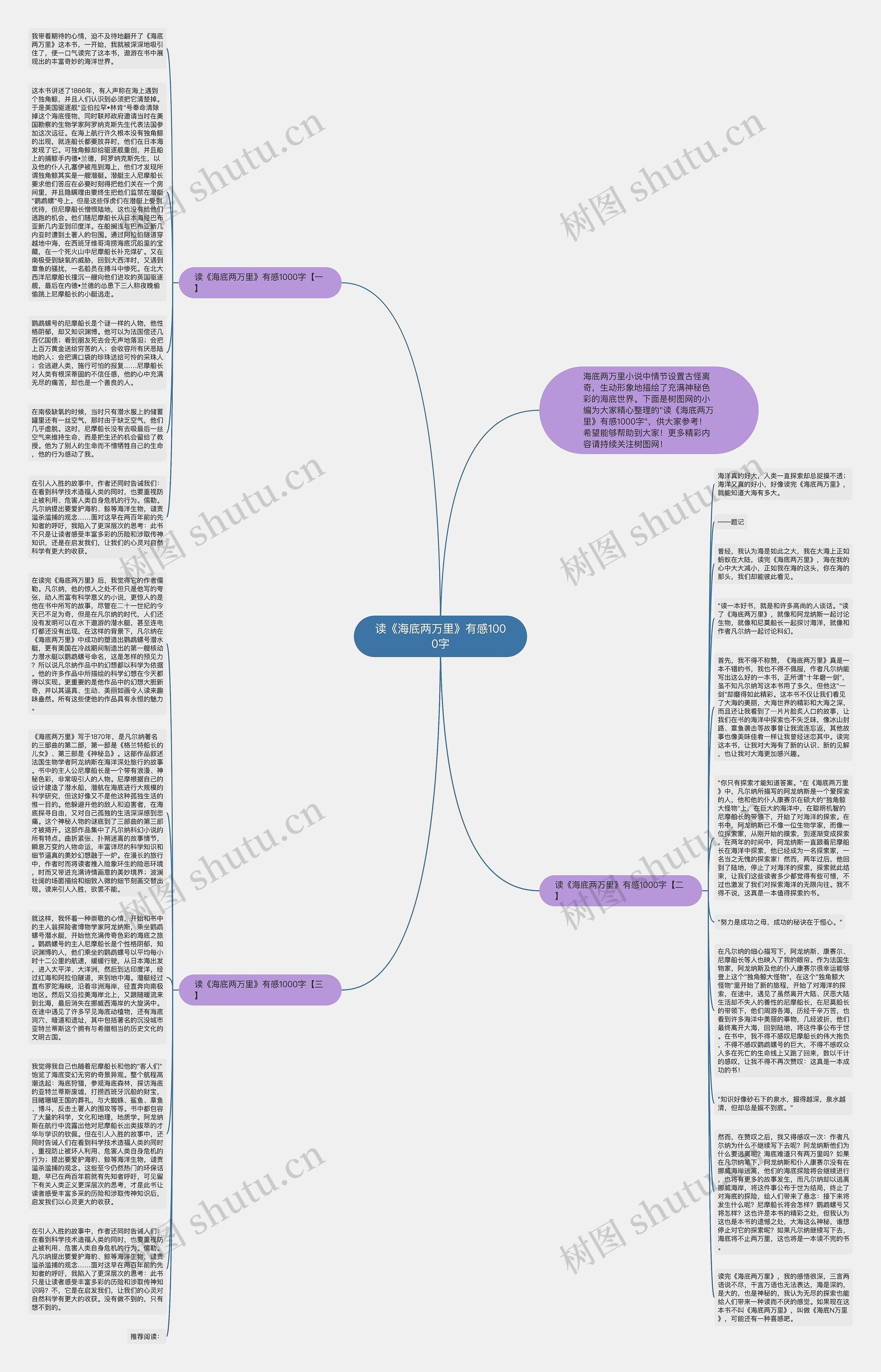 读《海底两万里》有感1000字思维导图