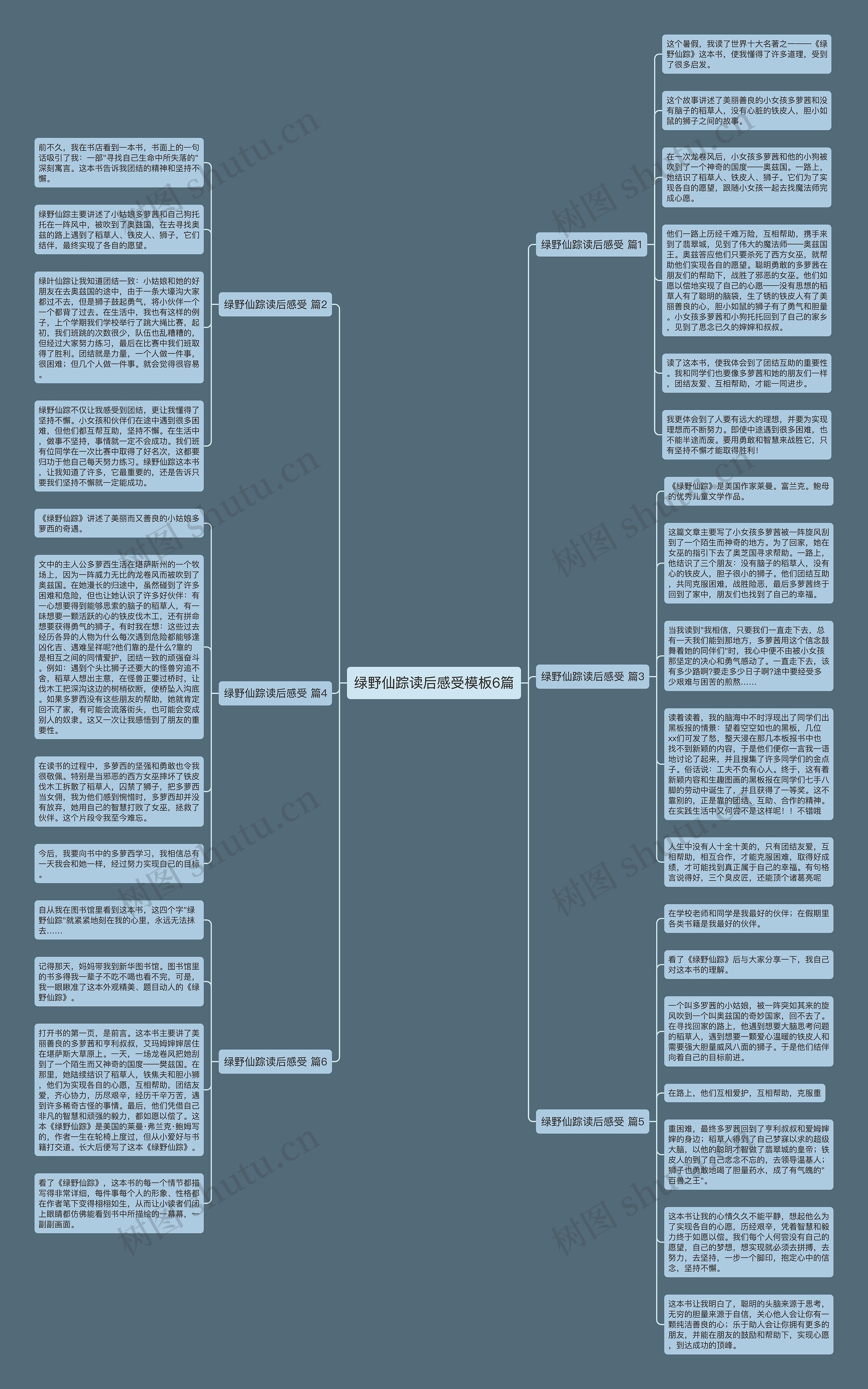 绿野仙踪读后感受6篇思维导图