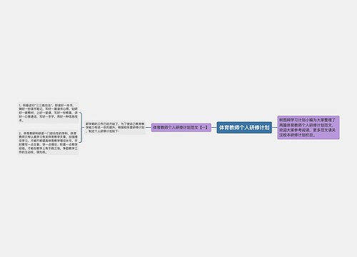 体育教师个人研修计划