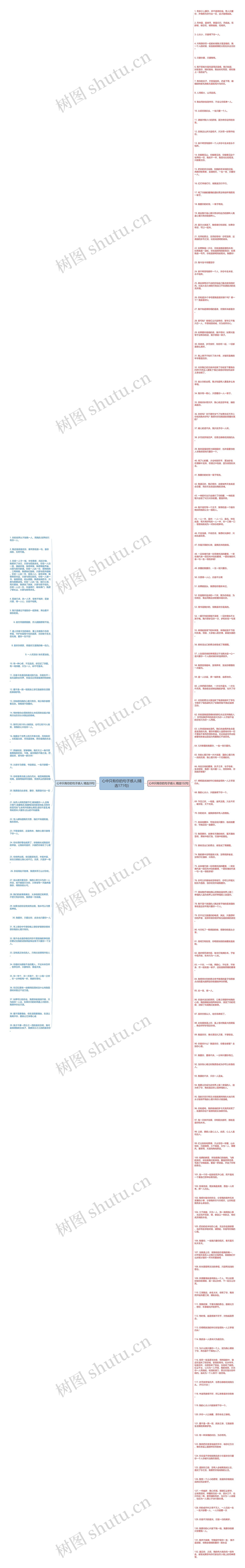 心中只有你的句子感人(精选171句)思维导图