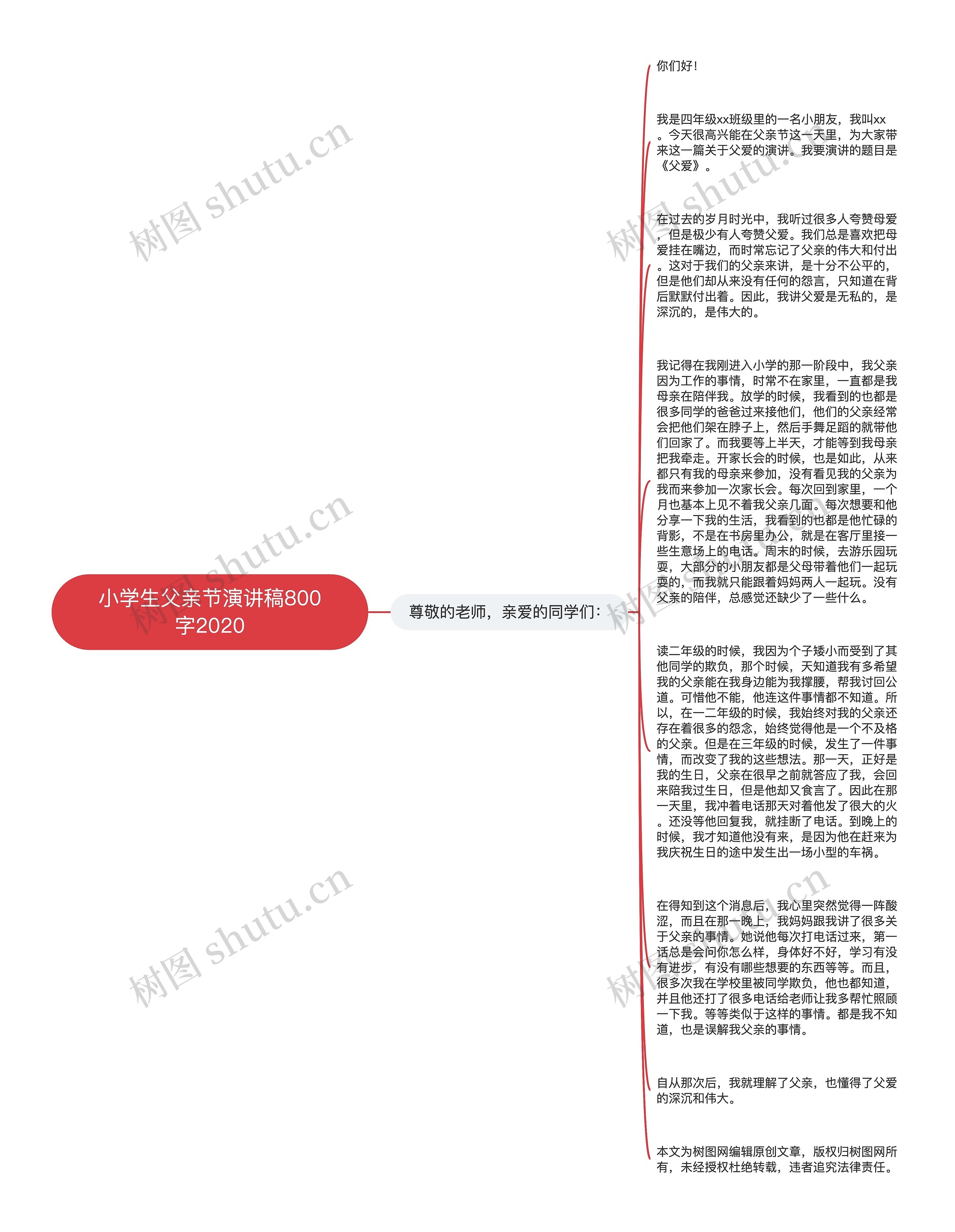 小学生父亲节演讲稿800字2020