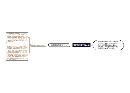 重阳节国旗下演讲稿