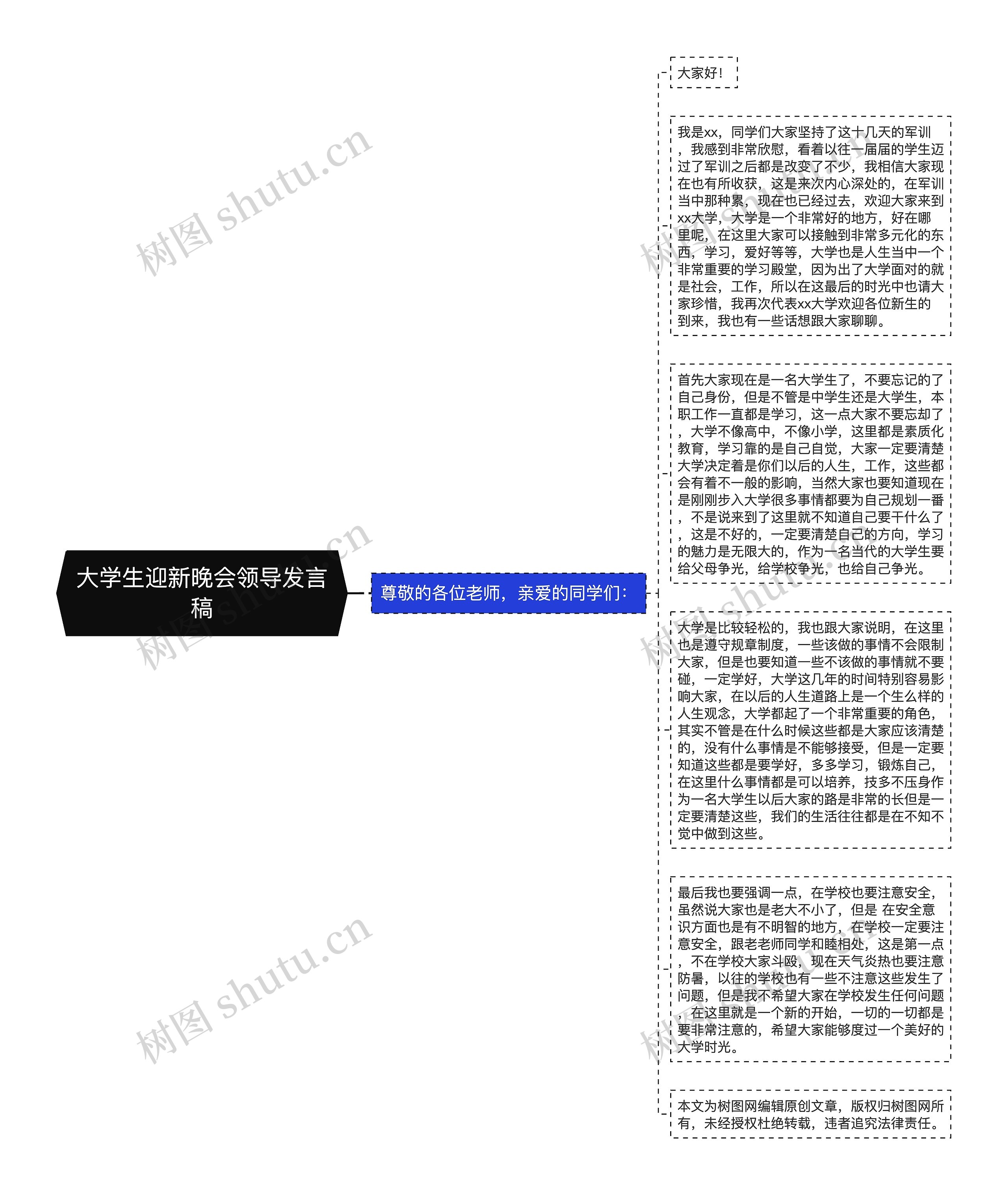 大学生迎新晚会领导发言稿