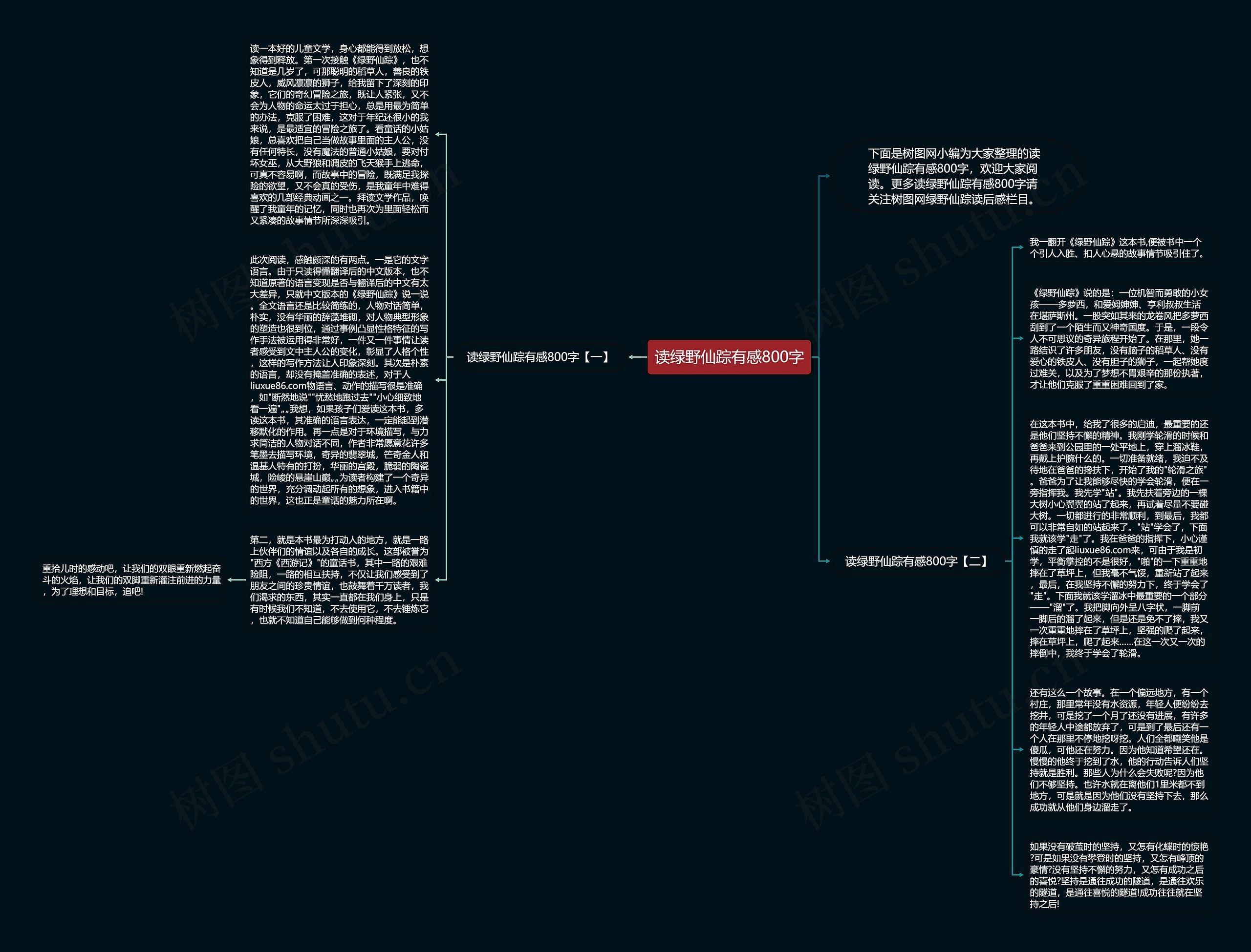 读绿野仙踪有感800字思维导图