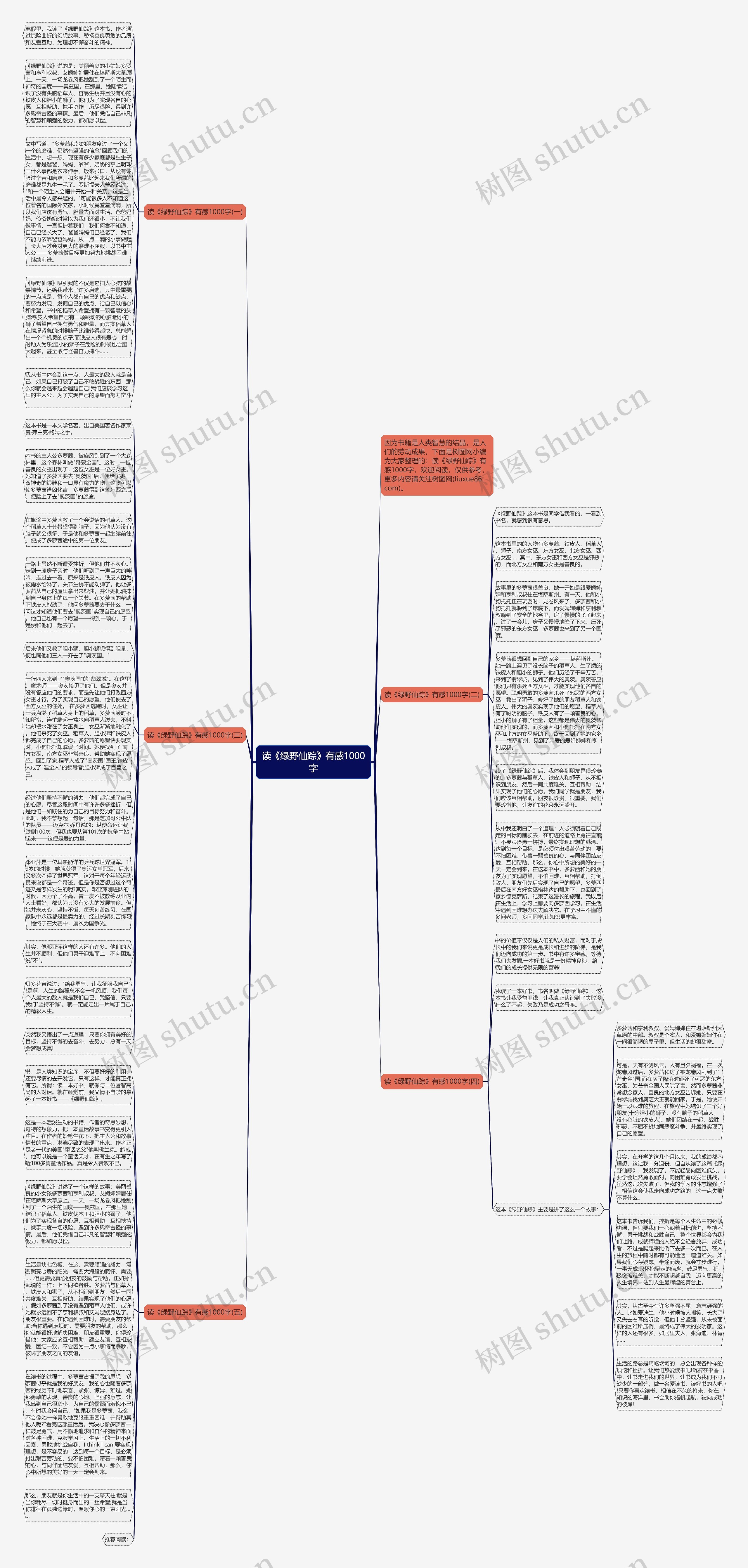 读《绿野仙踪》有感1000字思维导图