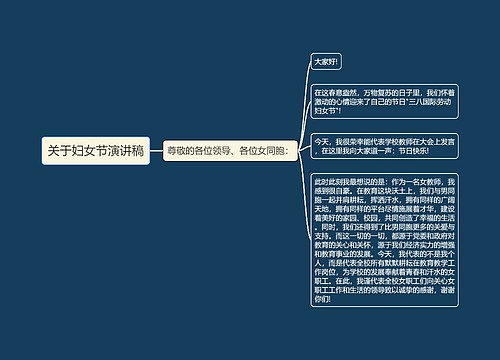 关于妇女节演讲稿