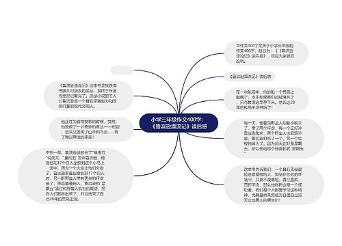 小学三年级作文400字：《鲁滨逊漂流记》读后感