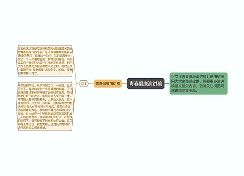 青春倡廉演讲稿