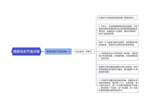 感恩母亲节演讲稿