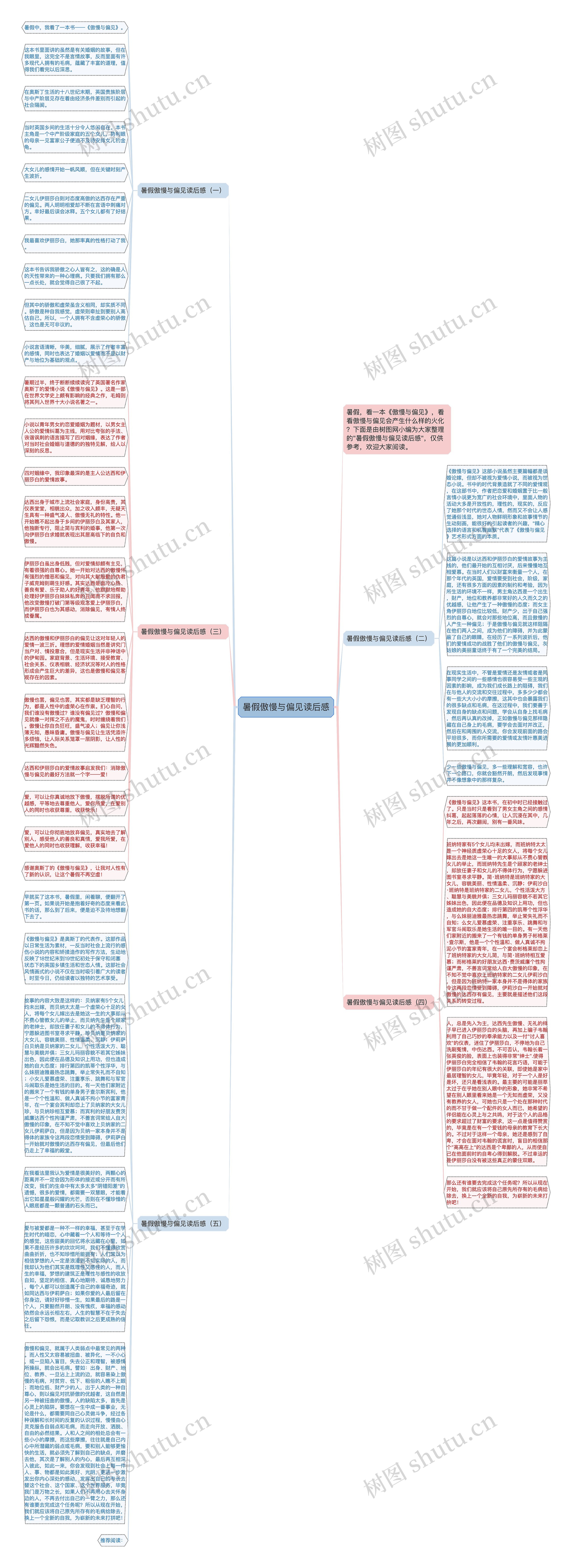 暑假傲慢与偏见读后感思维导图