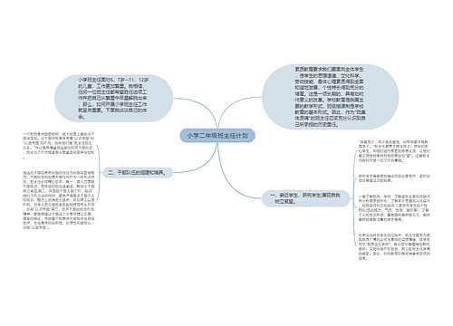 小学二年级班主任计划