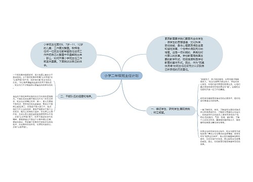 小学二年级班主任计划