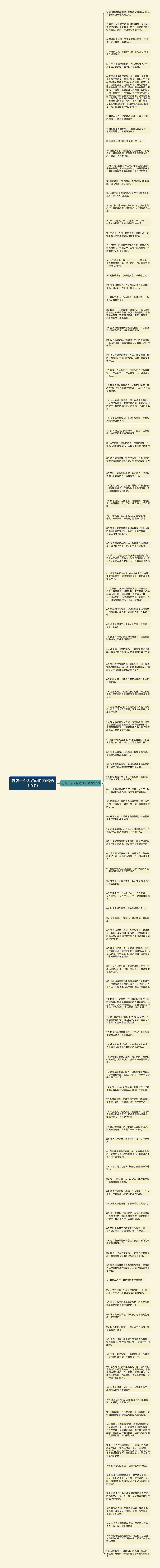 行容一个人好的句子(精选110句)思维导图