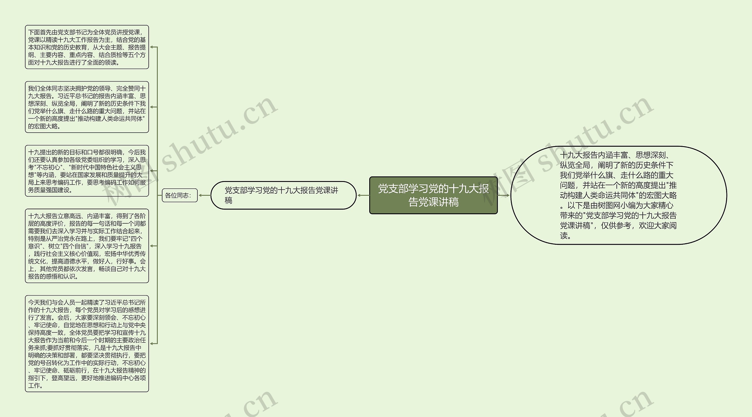 党支部学习党的十九大报告党课讲稿