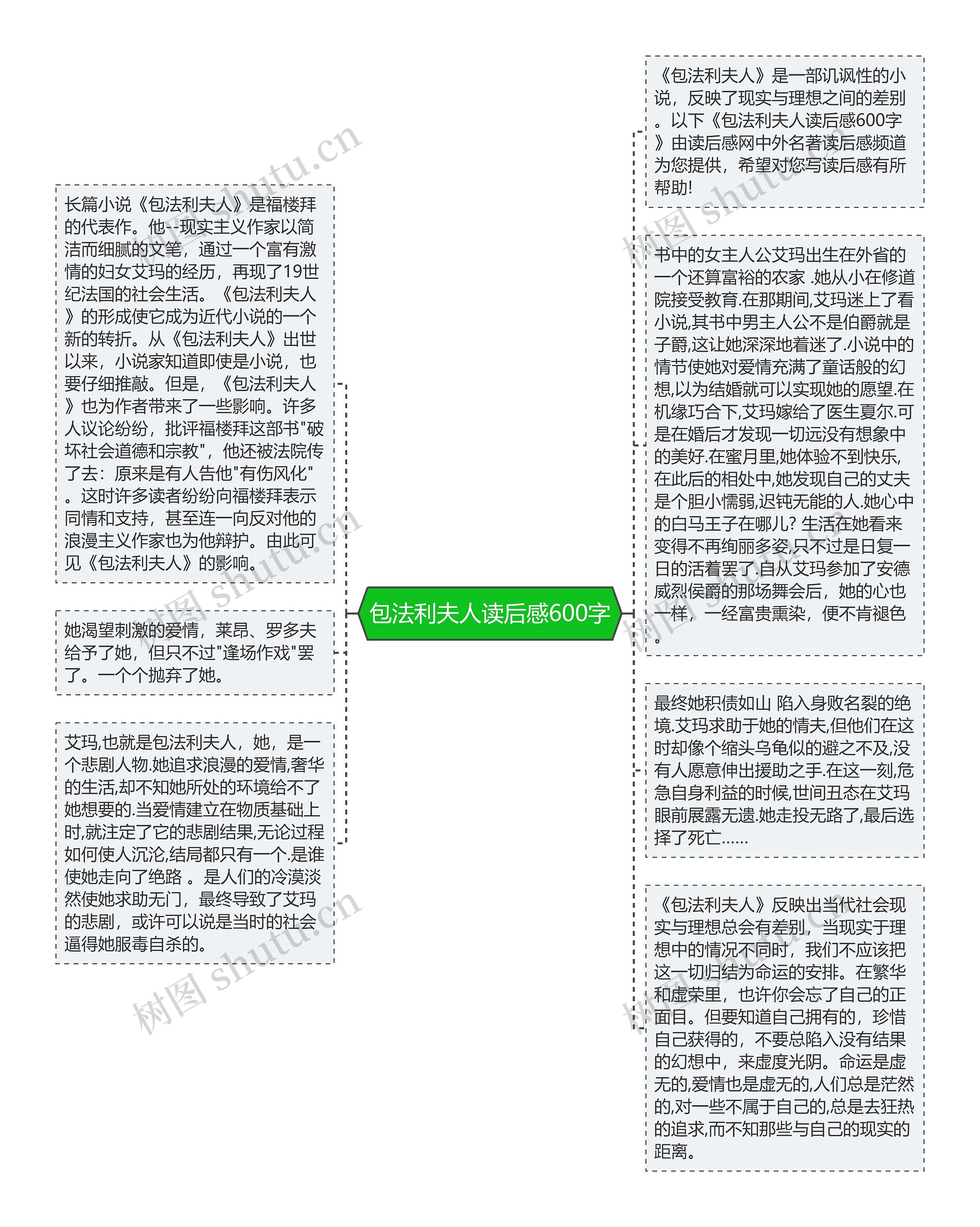 包法利夫人读后感600字思维导图