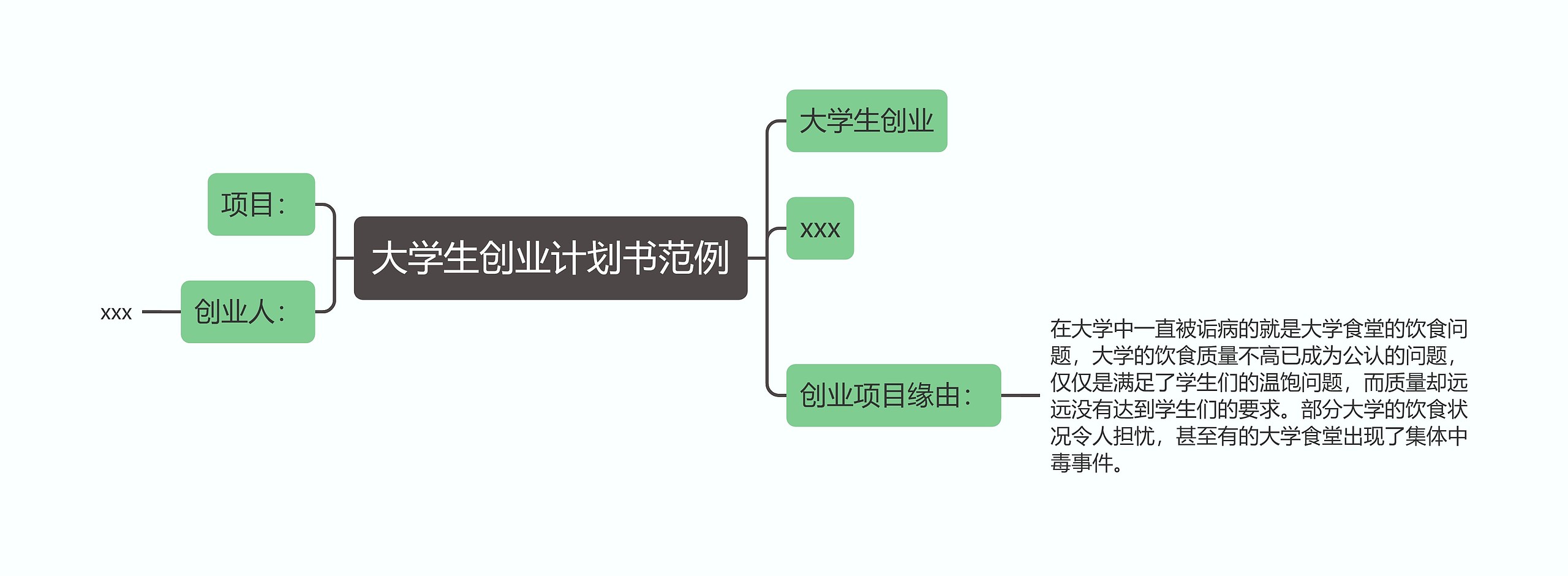 大学生创业计划书范例