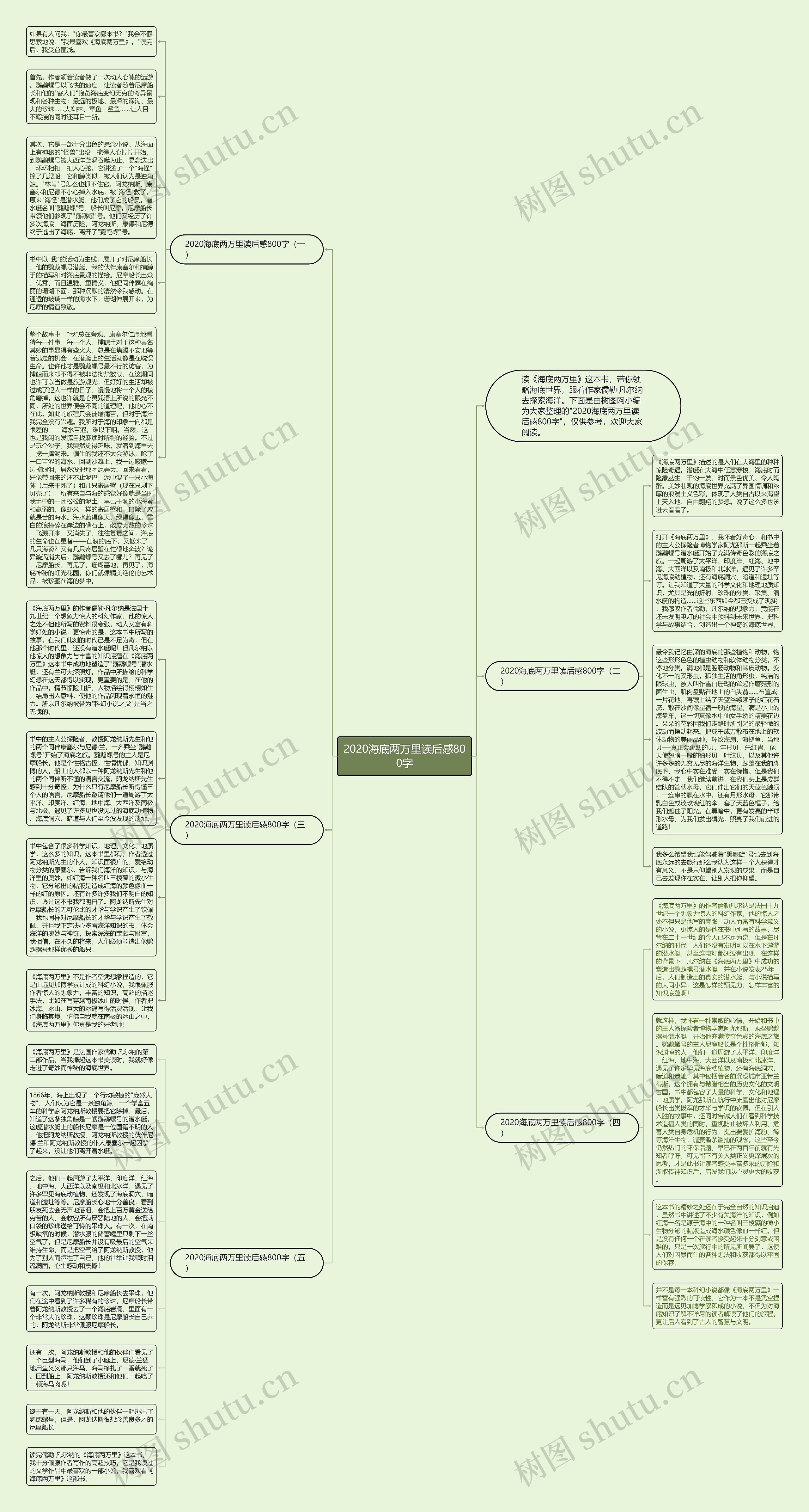 2020海底两万里读后感800字思维导图