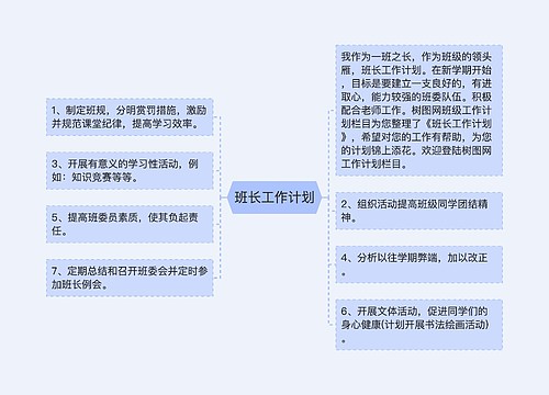 班长工作计划