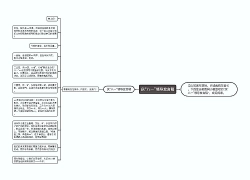 庆“八一”领导发言稿