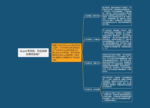 ALevel考试前，你应该做好哪些准备？